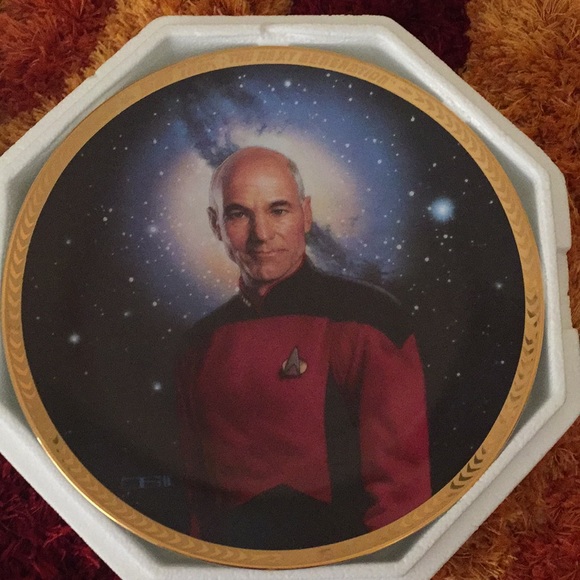 VINTAGE Captain Jean-Luc Picard Star Trek The Next Generation Collectible Plate - Picture 5 of 10